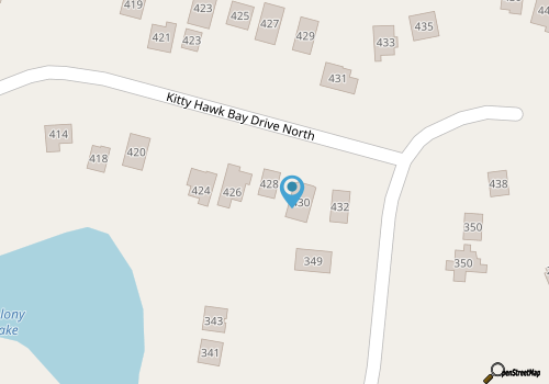 Treehouse OBX. Cozy cottage in family/pet-friendly neighborhood. Close to sound. map location